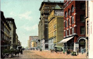 Looking North on Pennsylvannia from Maryland St, Indianapolis IN Postcard T59