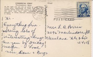 Provincetown MA, Cape Cod, Commercial St., 1968, Bicycle, Cars, Bowling, Artist