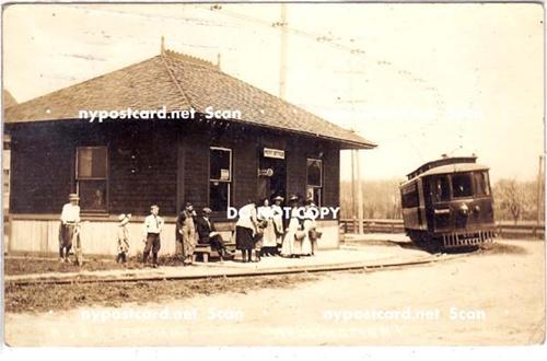 RPPC, R.S.& B. Trolley Station & Post Office, Wallington NY