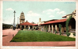 Native American Building & Santa Fe Station Albuquerque NM Postcard PC190