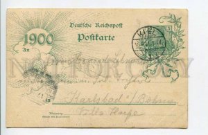 423996 GERMANY 1900 ART NOUTHEAU NEW Kiel Karlsbad Postal Stationery postal RPPC