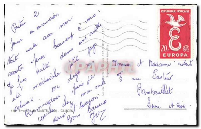 Old Postcard surroundings Martel Gluges