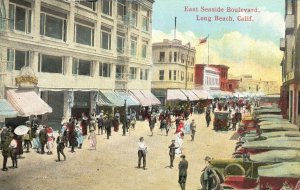 Vintage Postcard 1910's East Seaside Boulevard Long Beach California CA