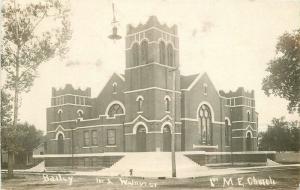 Bailey Photo 1910 HUTCHINSON KANSAS ME Church RPPC real photo postcard 5075