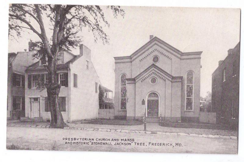 Frederick MD Presbyterian Church and Manse Postcard