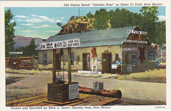 Old Pigeon Ranch On Santa Fe Trail Glorietta Pass New Mexico Curteich