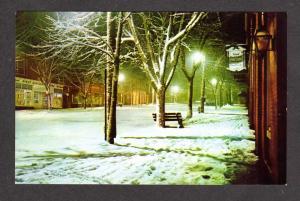 MA Winter Scene Stores NANTUCKET ISLAND Cape Cod MASS Postcard Massachusetts