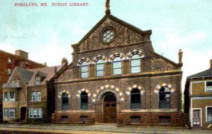 Portland, Maine - A view of the Public Library - in 1908