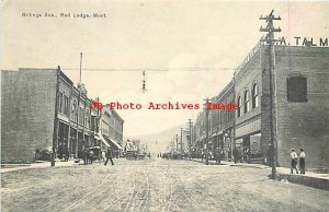 MT, Red Lodge, Montana, Billings Avenue, Business Section, Chas Morris No 19060 