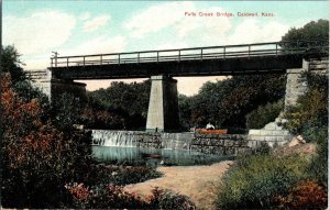 Falls Creek Bridge Caldwell Kans. Kansas Vintage Postcard Standard View Card