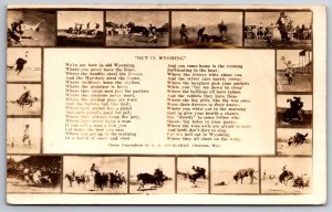 Wyoming Poem~Rodeo Views~Cattle Rancher~Farming~W Koppes~1927 RPPC