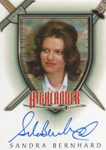 Sandra Bernhard The Complete Highlander Signed Autograph Card
