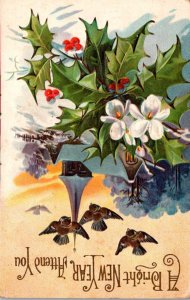 New Year With Birds and Flowers 1910