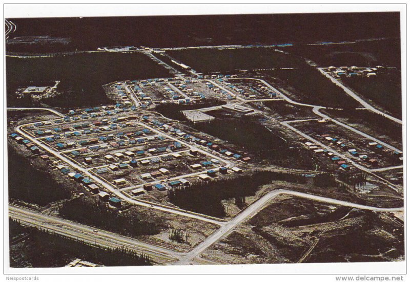 Aerial view of THOMPSON, Manitoba, Canada, 40-60's