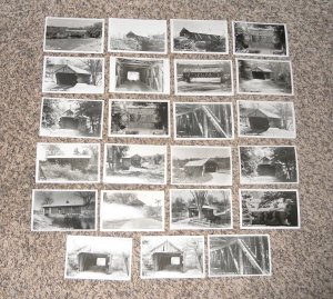 Lot Of 23 Warner NH New Hampshire Covered Bridge Real Photo RPPC Postcards