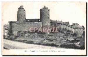 Old Postcard Fougeres Chateau General view of the west coast