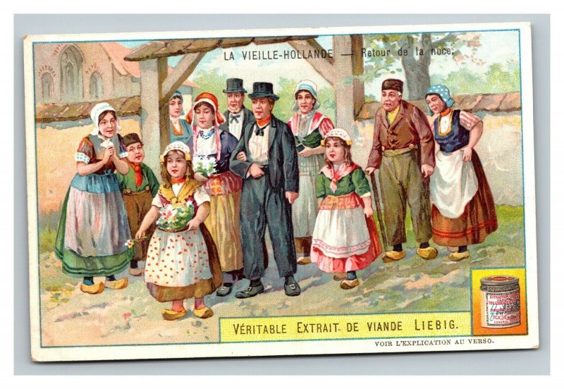 Vintage Liebig Trade Card - French - 4 of The Old Holland Set
