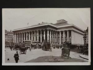 PARIS La Bourse Shows HORSE DRAWN & MOTOR OMNIBUS c1908 RP by STAR ETOILE Paris
