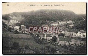 Old Postcard Avallon General view of Cousin Bridge