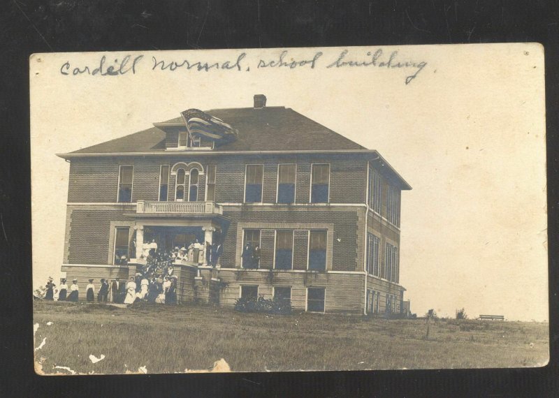 RPPC CORDELL OKLAHOMA CORDELL NORMAL SCHOOL 1909 REAL PHOTO POSTCARD