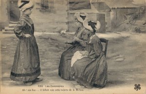France Les Commeres Traditional Ladies Vintage Postcard 07.15