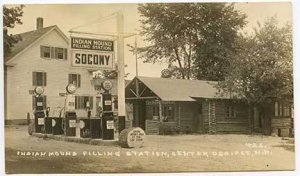 Center Ossipee NH Street View Socony Gas RPPC Postcard