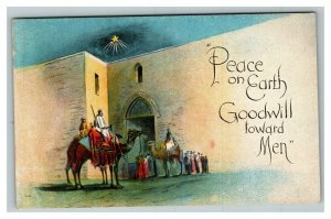 Vintage 1910's Christmas Postcard North Star Peace on Earth Goodwill towards Men