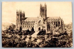 RPPC  Washington DC  Cathedral  Mount Saint Alban   Postcard