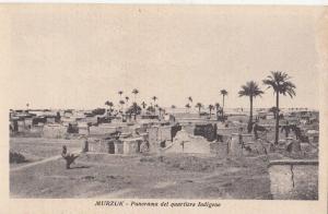 B78769 murzuk panorama del quartier indigeno  Lybia libia  scan front/back image