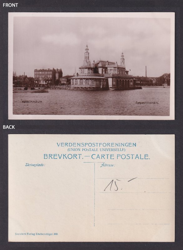 Vintage postcard DENMARK Copenhagen Lake Pavilion