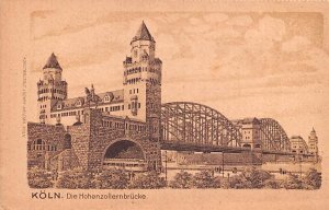 Die Hohenzollernbrucke Koln Germany Unused 