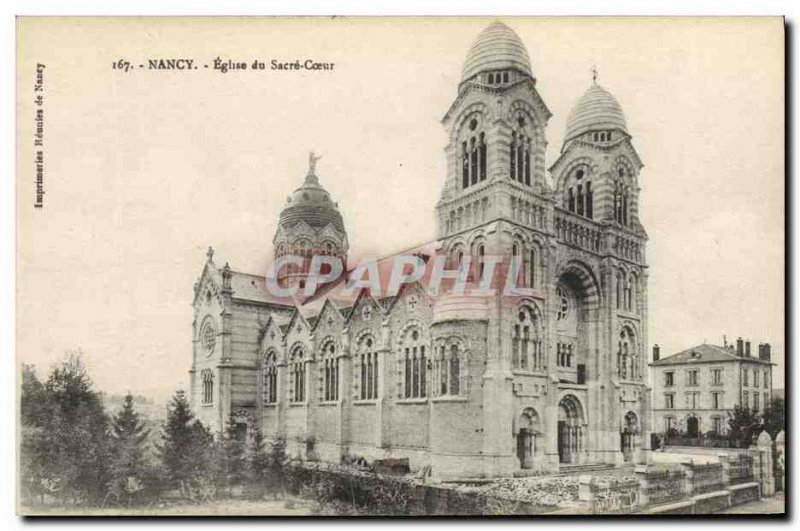 Old Postcard Nancy Sacre Coeur Church