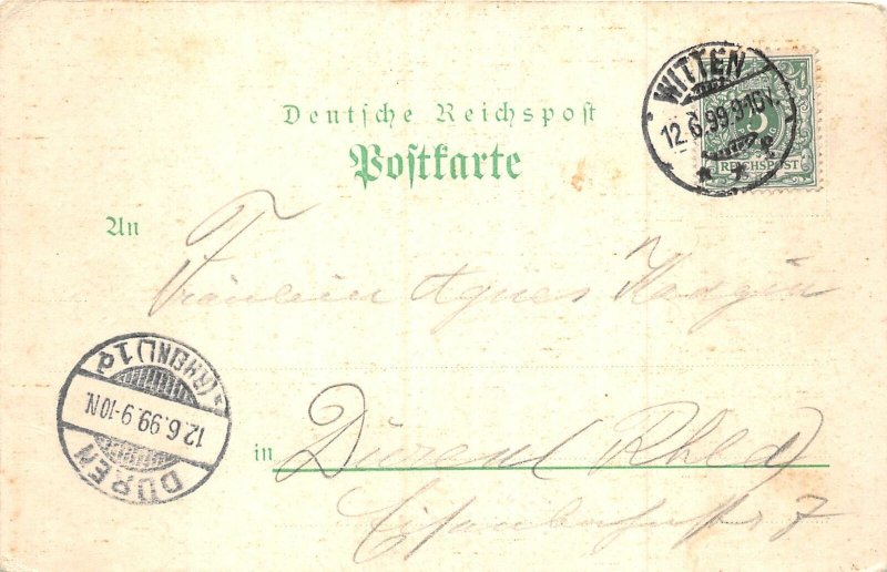 Lot200 germany hardenstein castle litho postcard