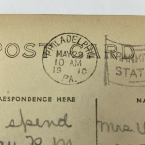 1910 Valley Forge Dam Frankford Station Cancel PA Pennsylvania River Postcard