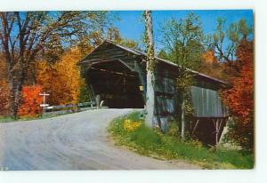 Vintage Postcard Durgin Covered Bridge Sandwich New Hampshire Cold River  # 2551