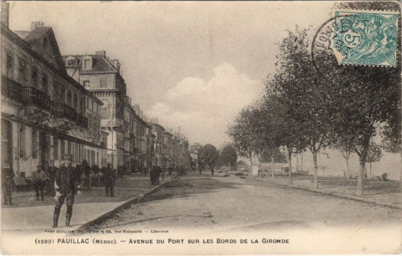 CPA PAUILLAC-Avenue du Port sur les Bords de la Gironde (28484)