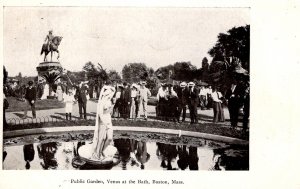 Boston, Massachusetts - People looking at Venus at the Bath, Public Garden