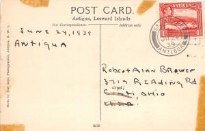 D41/ Antiqua B.W.I. West Indies Foreign Postcard 1939 St Johns Cathedral