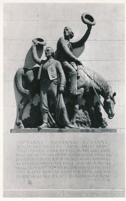 RPPC Place Monument to Mormon Pioneer Settlers - Salt Lake City, Utah