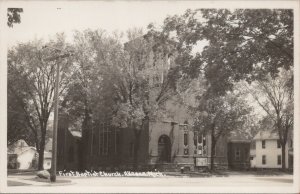 RPPC Postcard First Baptist Church Allegan Michigan MI