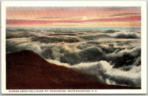 Sunrise Above Clouds Mount Washington White Mountains New Hampshire NH Postcard