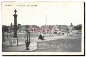 Old Postcard Paris's Place de la Concorde