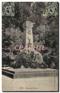 Postcard Old Army War of 1870 Monument Toul