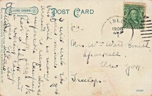 Adirondacks New York NY~Open Camp-Log Cabin~1908 Postcard