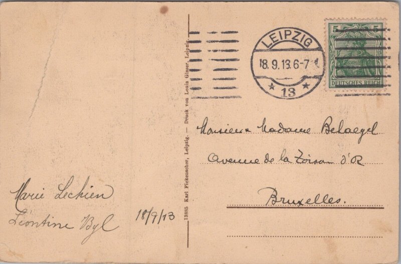 Germany Leipzig Altes Rathaus Vintage Postcard C319