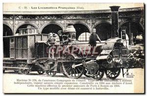 Postcard Old Train Locomotive Machine 170 of the company & # 39ancienne of & ...