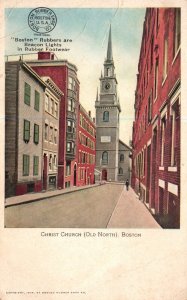 Christ Church Old North Boston Massachusets Rubber Shoe Pub. Vintage Postcard