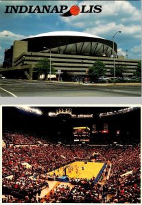 2~4X6 Postcards INDIANAPOLIS, Indiana MARKET SQUARE ARENA~PACERS BASKETBALL GAME