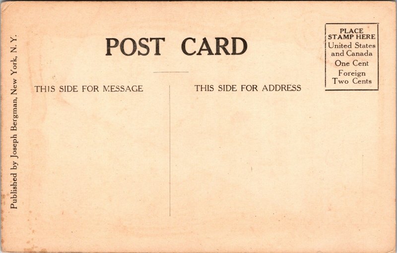 VINTAGE POSTCARD POETRY BY LONGFELLOW BORDERED PUBLISHED JOSEPH BERGMAN c. 1920