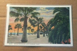 VINTAGE UNUSED .01 POSTCARD - SEASIDE BOULEVARD., SANTA BARBARA, CALIFORNIA